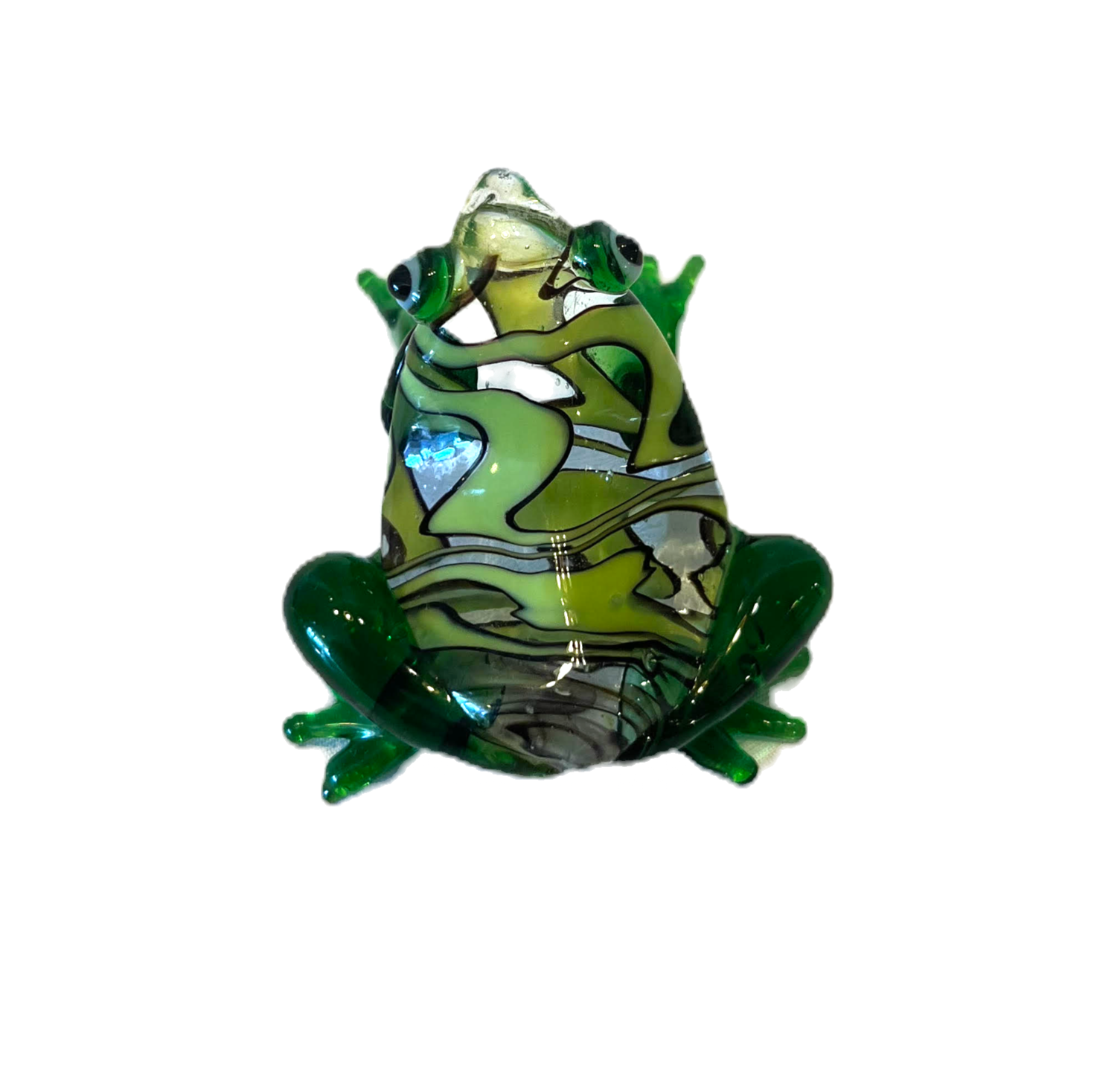 Small Glass Frog with Squiggles