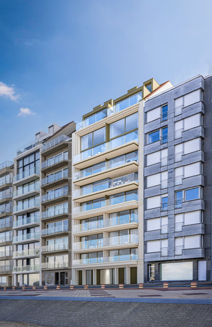 nieuwbouw op de zeedijk van Knokke, Olste