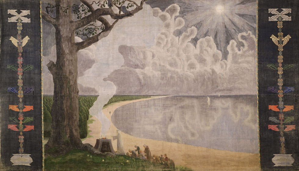 M. K. Čiurlionis. Stage curtain for the “Rūta” Society, 1909.