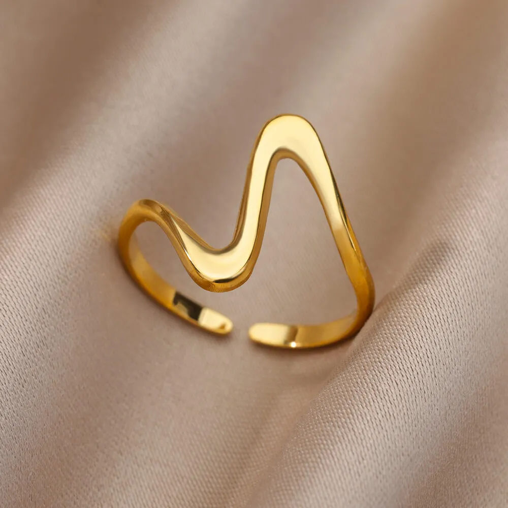 316L Stainless Steel Rings for Women Gold Color Never Fade Luxury Classic rings