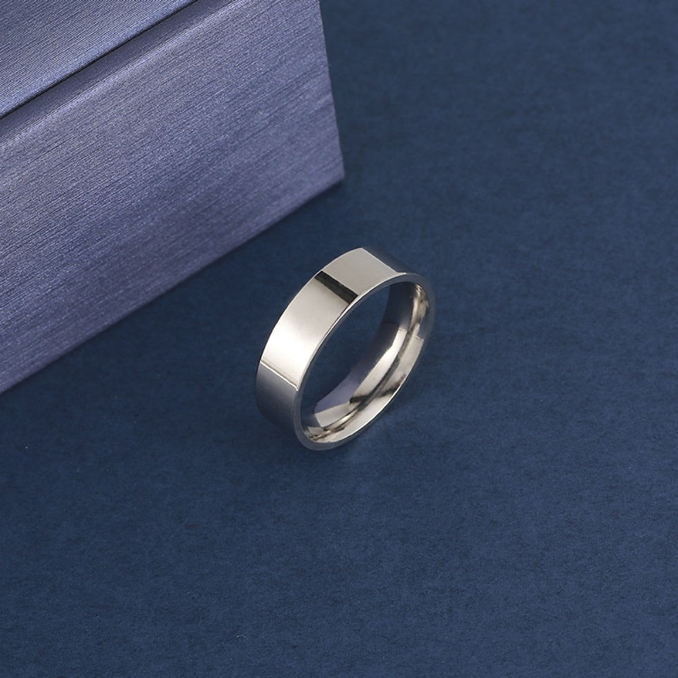 Thumbnail: Fashion Charm Jewelry Ring for Men Women Stainless Steel Black Rings Wedding Eng