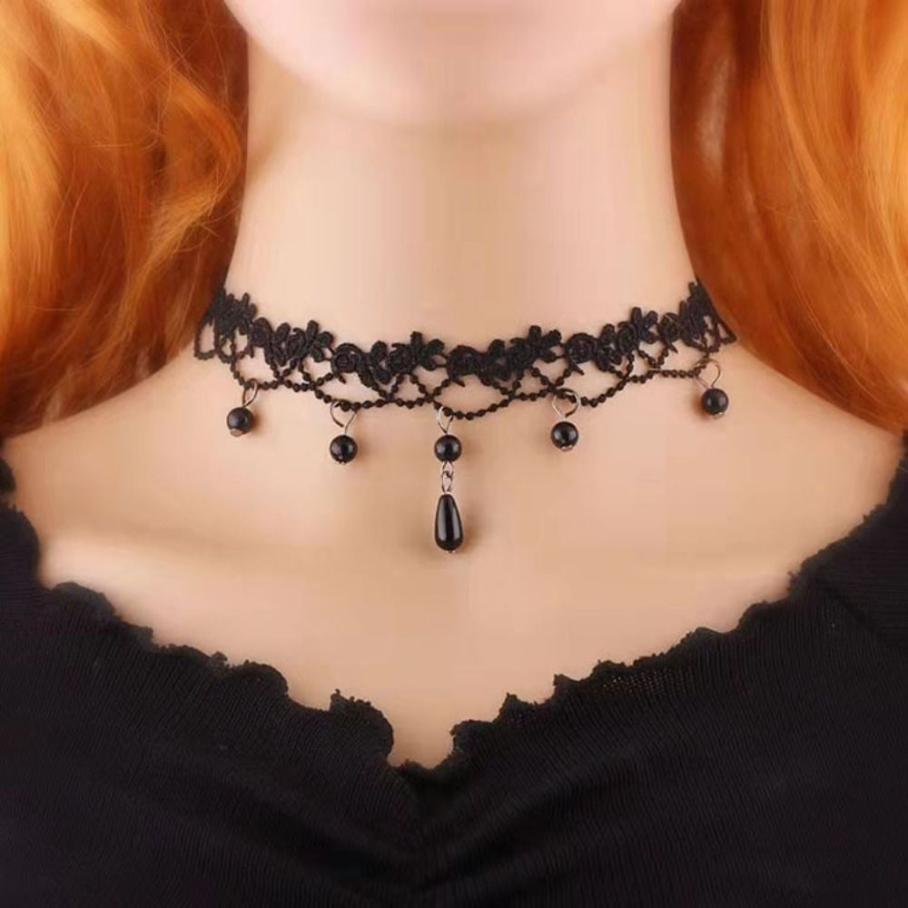Ivory Lace Collar Statement Necklace