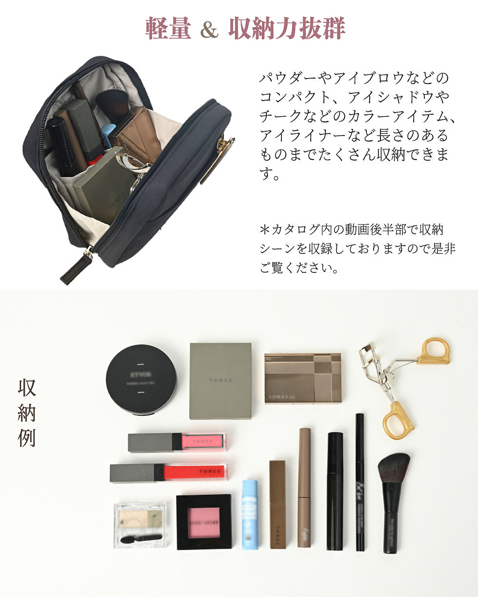サムネイル： WDB（メイクアップアーティスト監修）コンパクトなのに大容量で持ち運び＆使いやすさ◎ メイクポーチ 化粧ポーチ バッグインバッグ トラベルポーチ 小物入れ