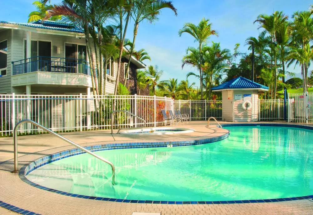 Wyndham Mauna Loa pool among palms