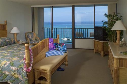 Kahana Beach Resort ocean view from the lanai