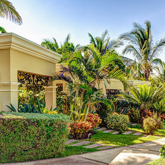 Gazebo in the resort gardens at Pueblo Bonito Emerald Bay in Mazatlán, Sinaloa