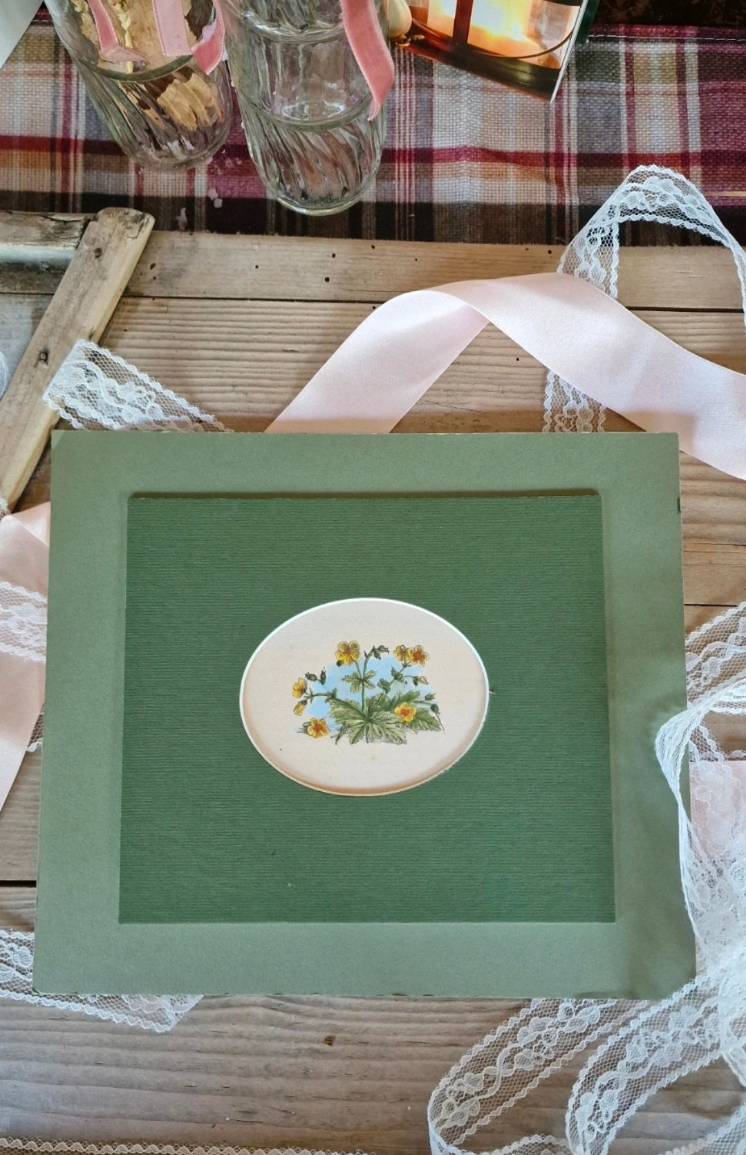 Stampa botanica antica con cornice – “The Meadow Crane’s Bill”