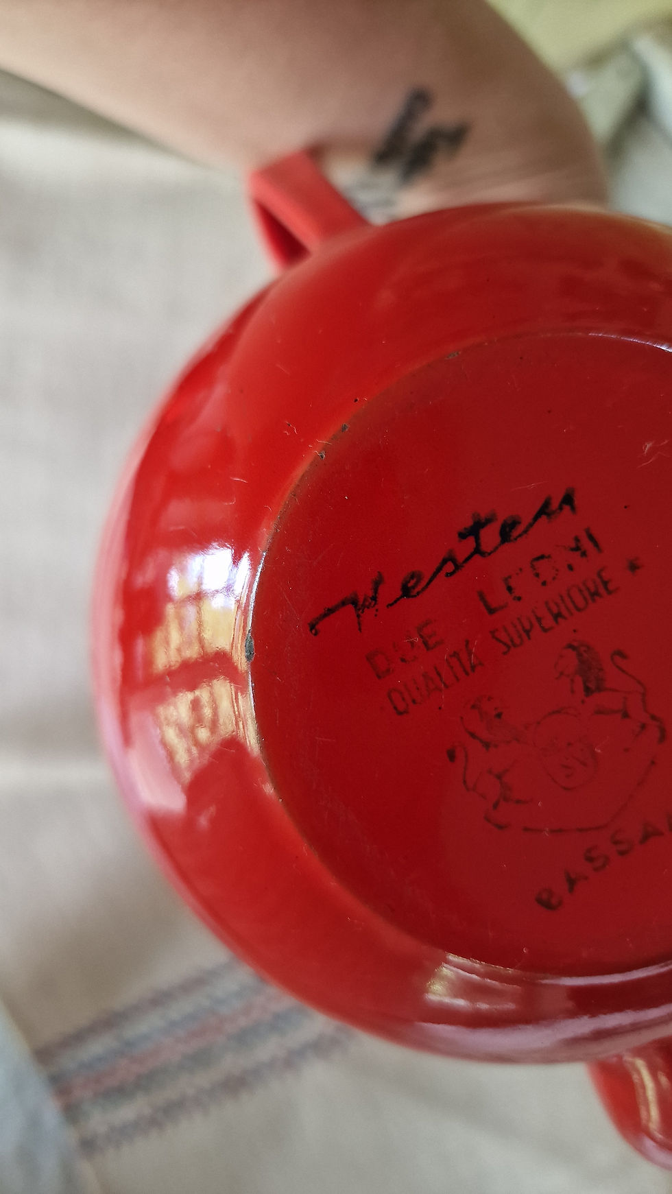 Miniatura: Teiera smaltata - Due Leoni