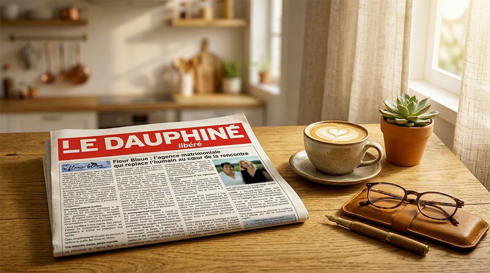 Fleur Bleue : l'approche humaine de notre agence matrimoniale mise à l'honneur dans la presse