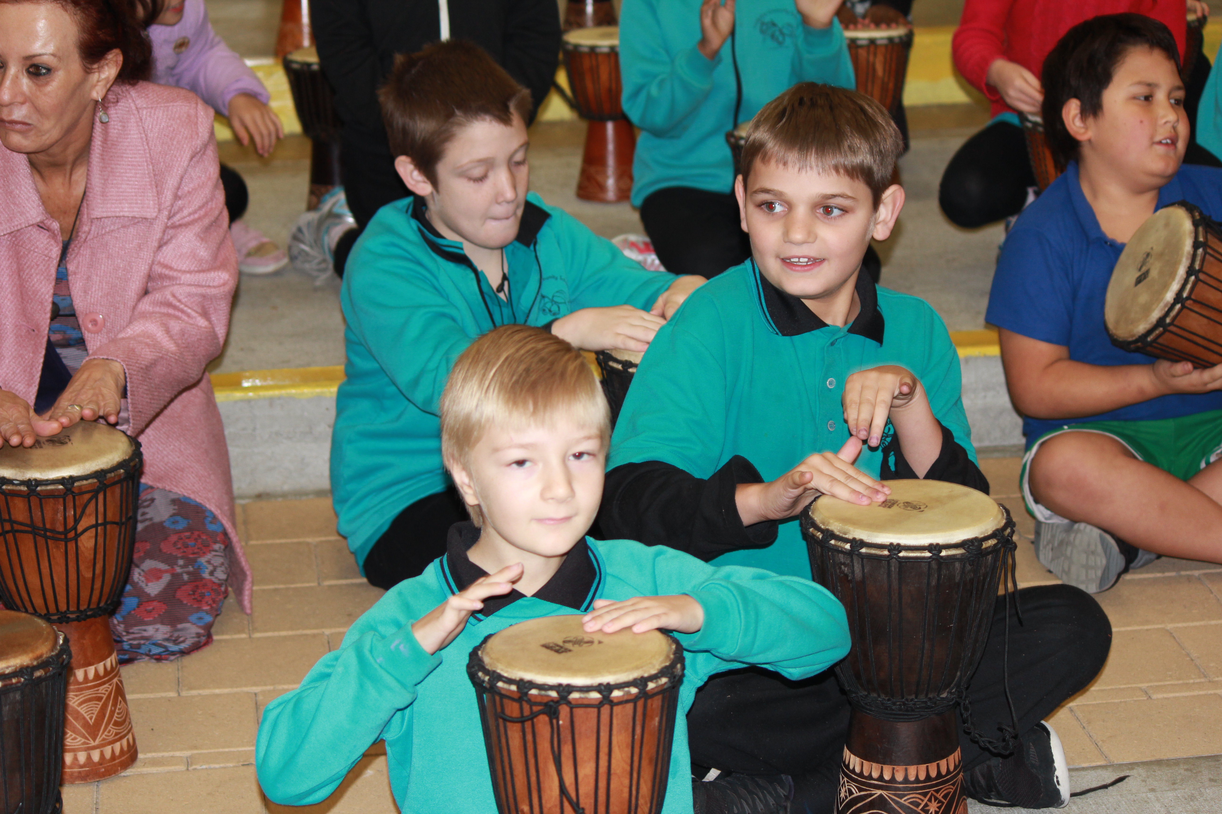 Drumming - Ben, Aiden n Memphis