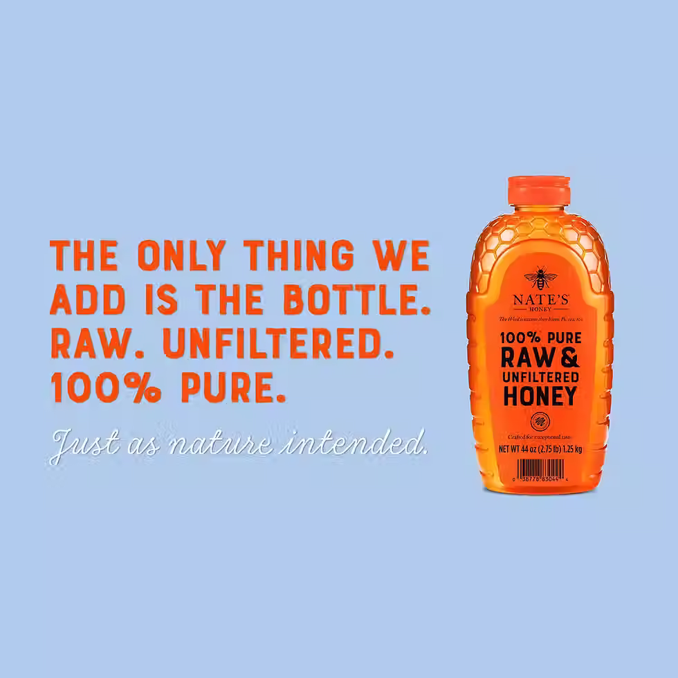 Thumbnail: Nate's Honey 100% Pure Raw and Unfiltered Honey, 44 oz.