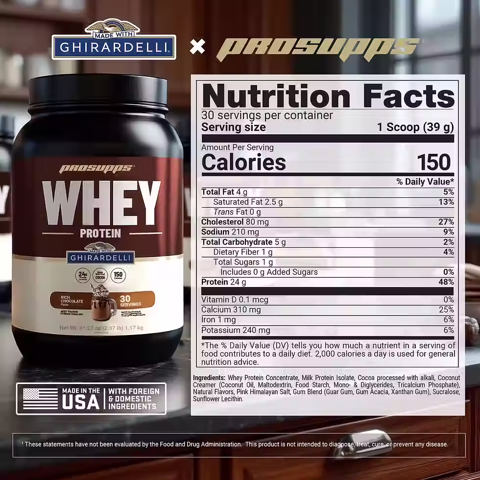 Thumbnail: ProSupps Ghirardelli Whey Protein Powder Drink Mix, 2.58 lbs.