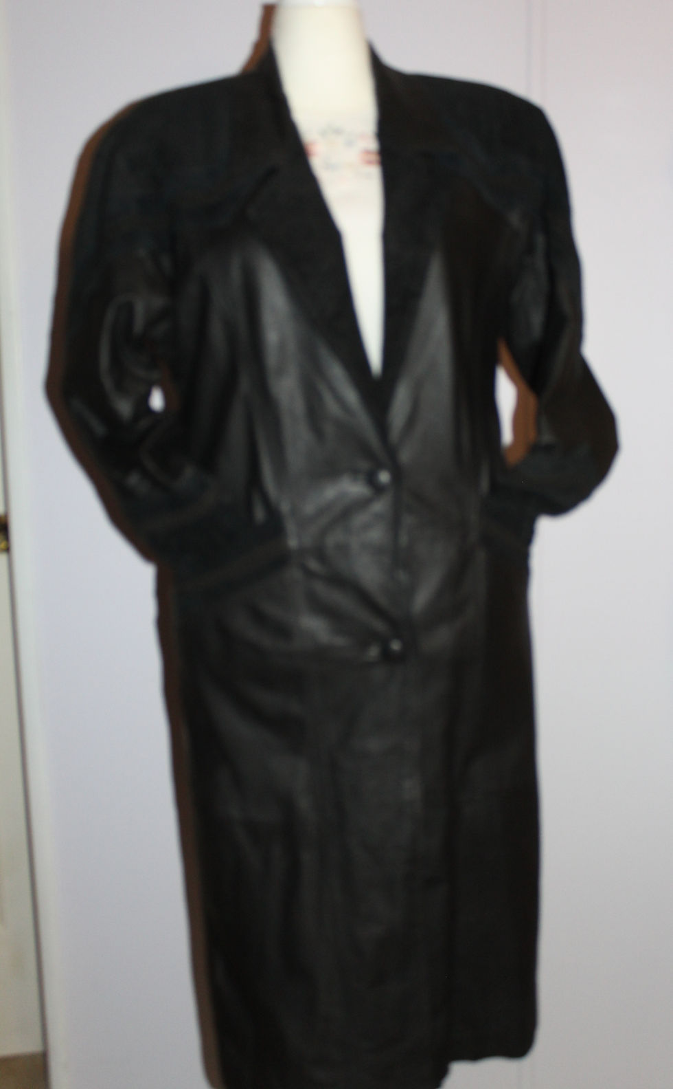 Thumbnail: Woman's WINLIT Genuine Leather Trench Coat M