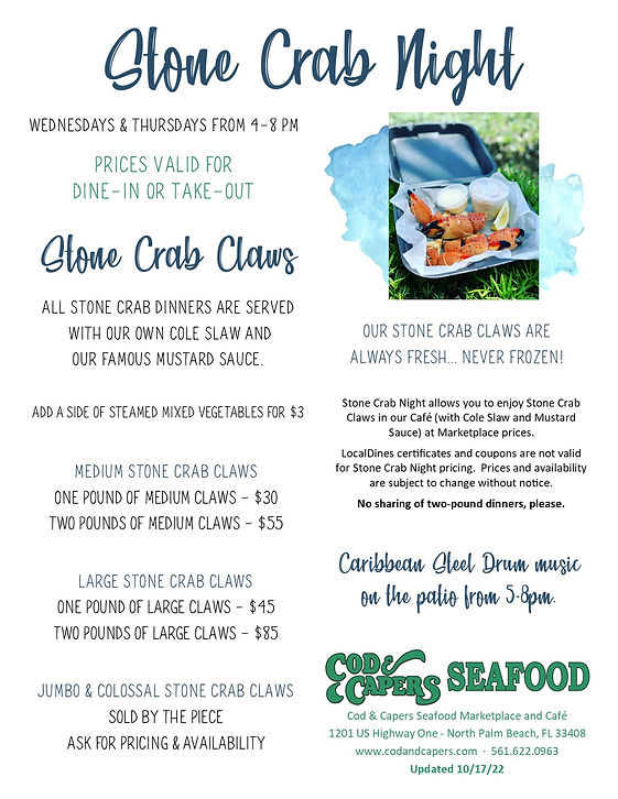 Café | Cod & Capers Seafood