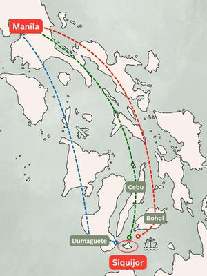 How to go to Siquijor from Manila Map 