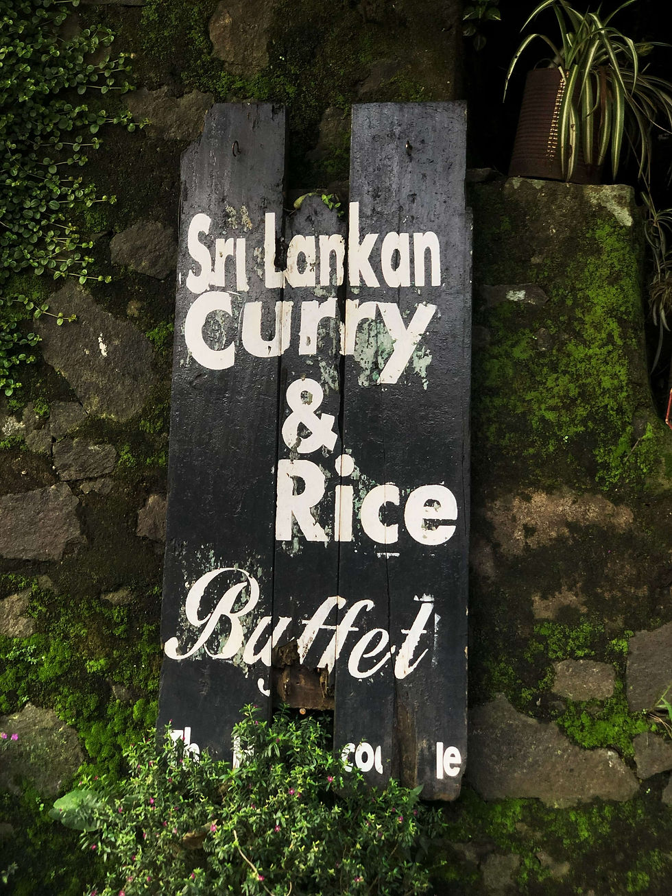 Sri Lankan Curry & Rice Sign in Ella