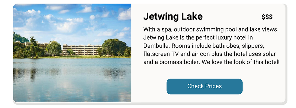 Jetwing Lake, Luxury places to stay in Dambulla, Sri Lanka