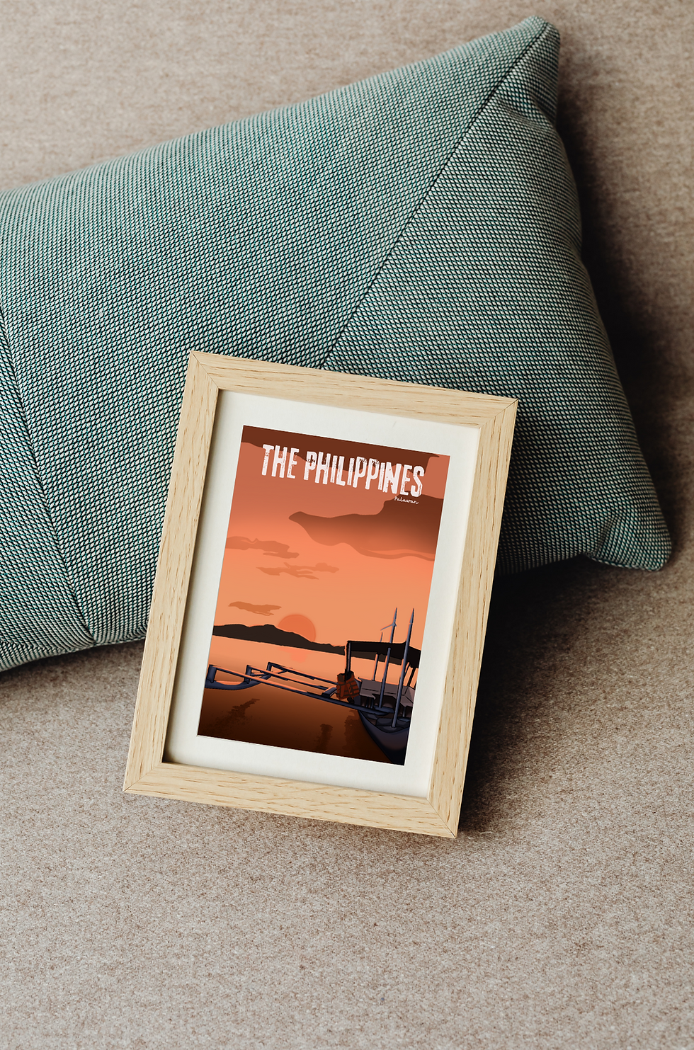 Thumbnail: Philippines Postcard Souvenir - El Nido Sunset Design