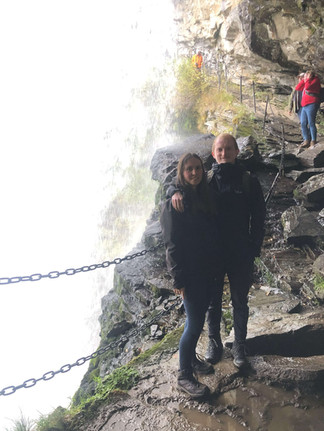 Hike behind a waterfall in geiranger