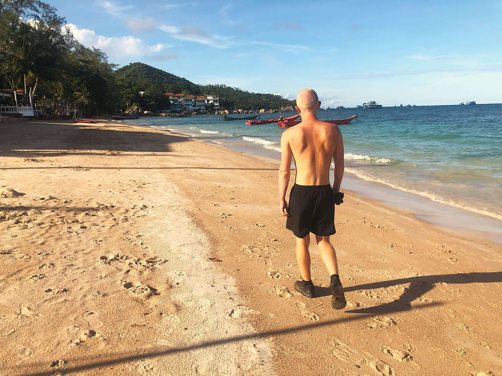 Running at Sairee Beach