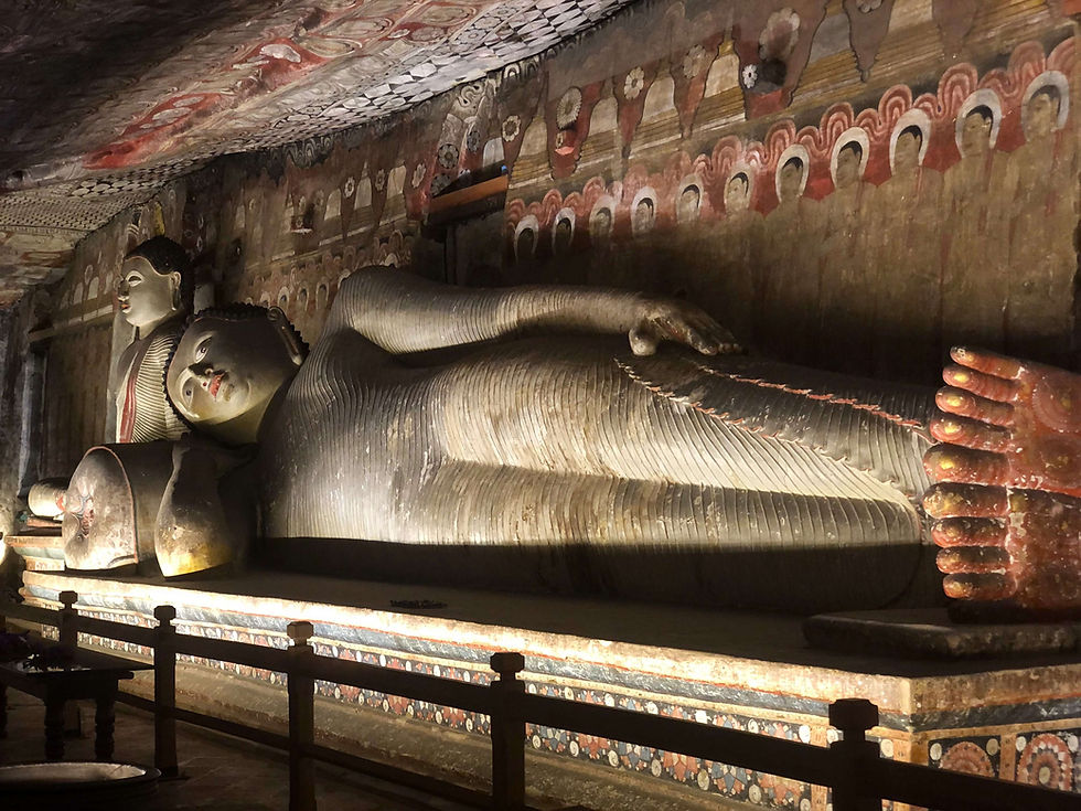 Reclining Buddha at the Dambulla Cave Temple