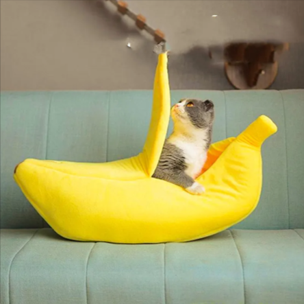Thumbnail: Banana Pet Bed – Cozy Sleeping Bag for Cats & Dogs