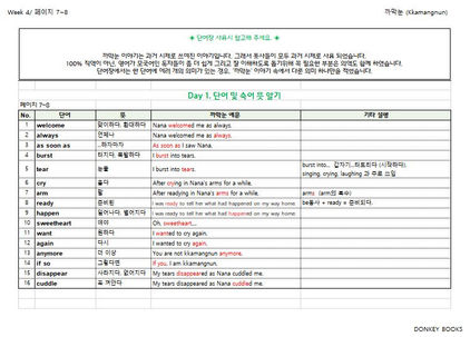 '까막눈' 영어 단어장 (Week 4)