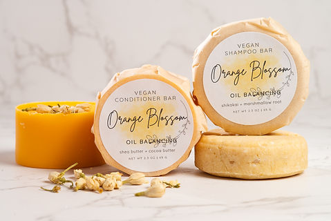 ORANGE BLOSSOM SHAMPOO + CONDITIONER BAR SET - OIL BALANCING