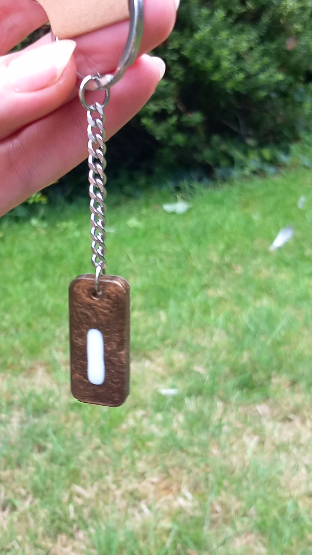 Appalachian Trail White Blaze Resin Keyring