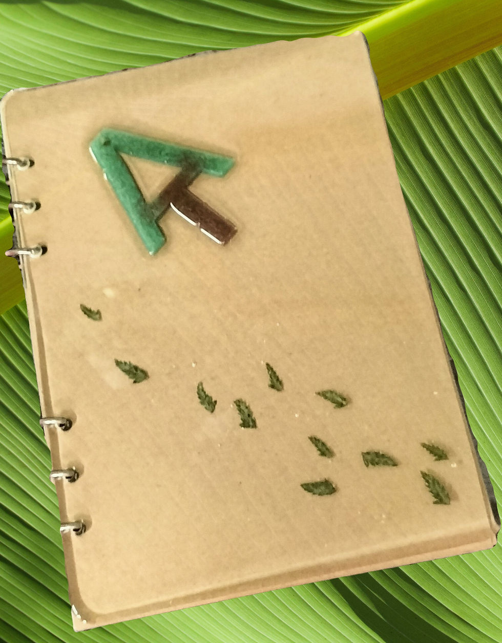 A5 resin cover note book, Appalachian tail themed in clear