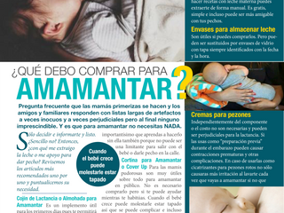 ¿Qué debo comprar para amamantar?