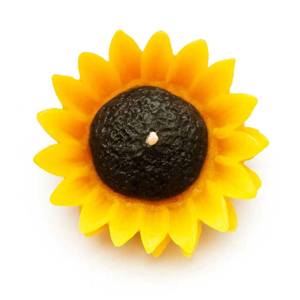 Decorative Sunflower Candles Yellow (4 Pcs) | Long Burning Home Décor Scented