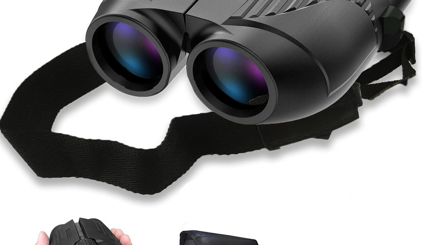 Compact Binoculars with Strap for Kids 20x25 High Powered,Easy Focus, Clear Low Light Night Vision Binocus for Bird Watching,Hiking,Cruise, and Travel