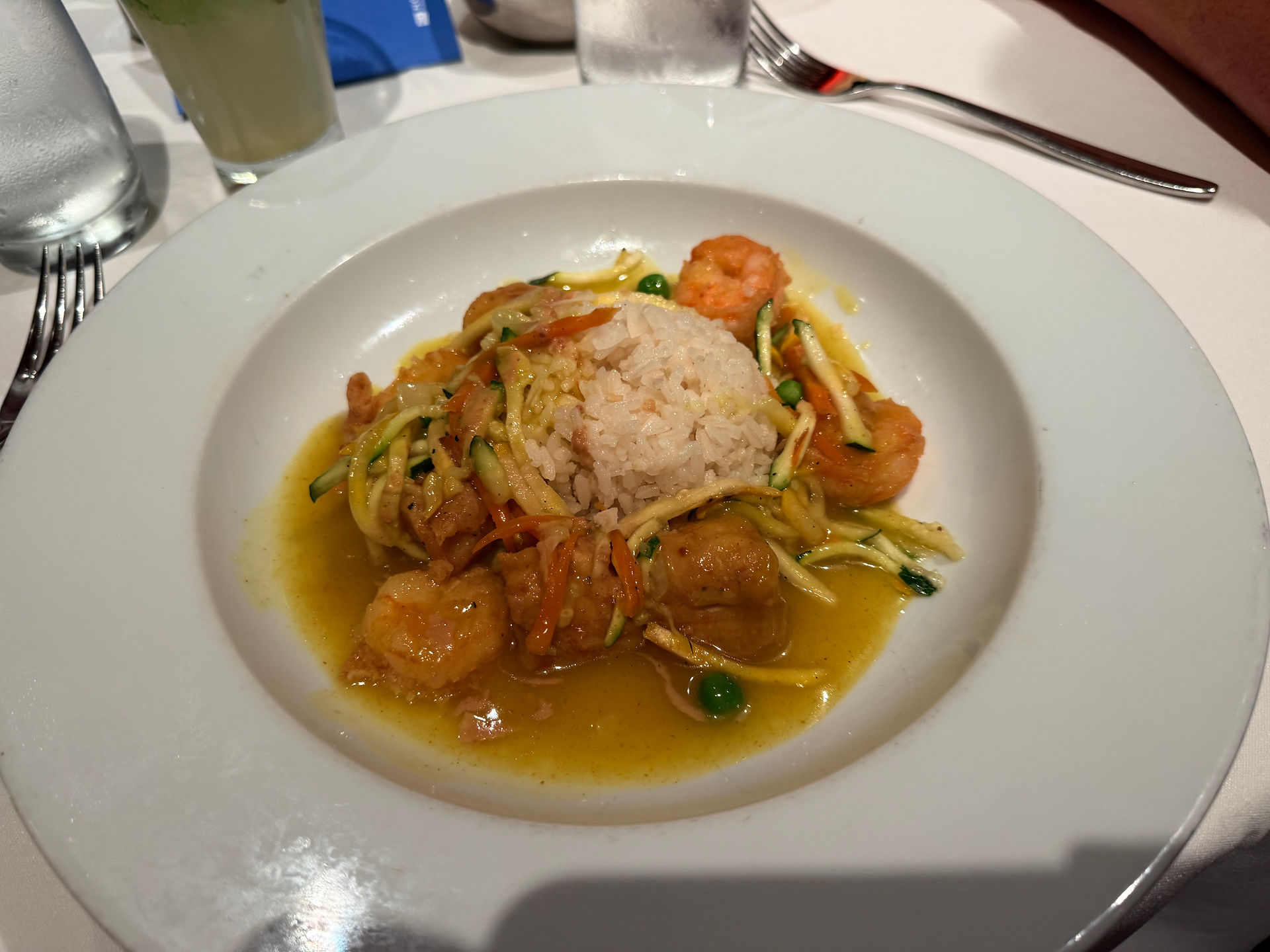 Shrimp dish over rice at Summer Palace
