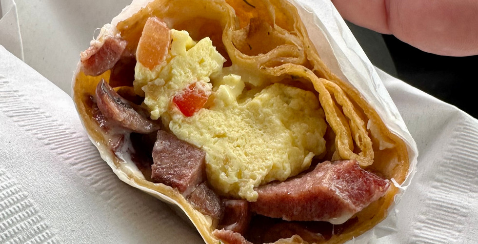 Reindeer Sausage Breakfast Wrap