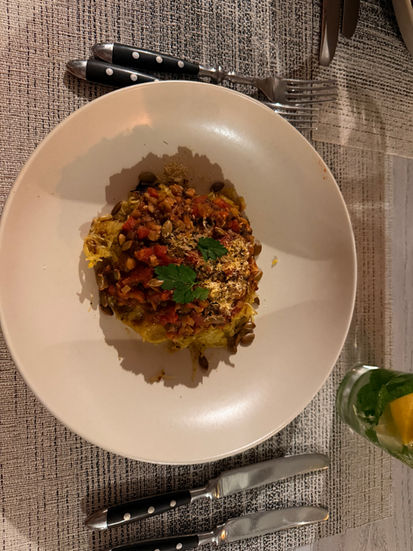 Special vegetarian dinner created by Joy Bauer at The Ranch Hudson Valley