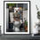 Thumbnail: White Staffy dog sitting on the toilet reading the Staffy Weekly magazine. Funny bathroom wall art