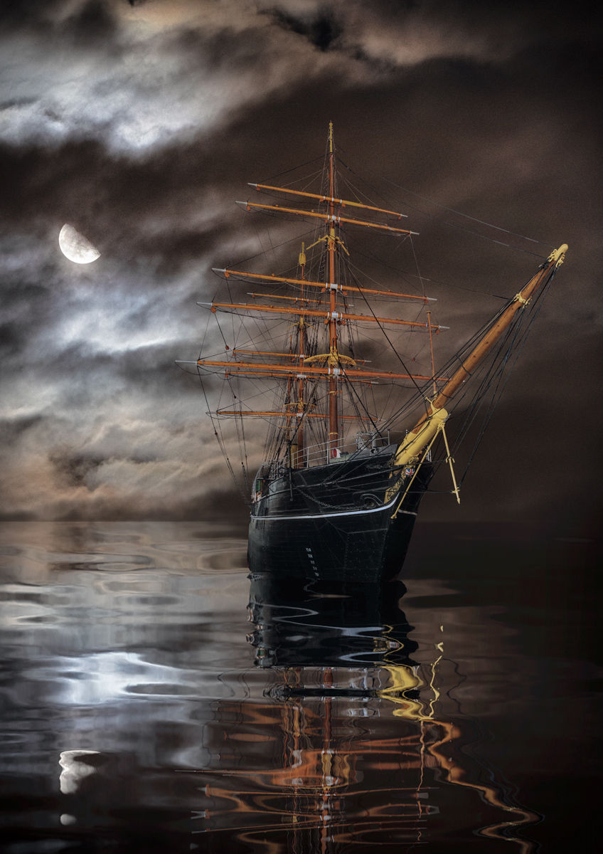 RRS Discovery Ship Composite Dundee Scotland A4 A3 A2 A1 Print Canvas Wall Art Poster Photo Photograph Gift Unique