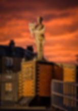 Tannadice Jim McLean Statue DUFC United Football Club Tangerine Dundee Scotland A4 A3 A2 A1 Print Canvas Wall Art Poster Phot