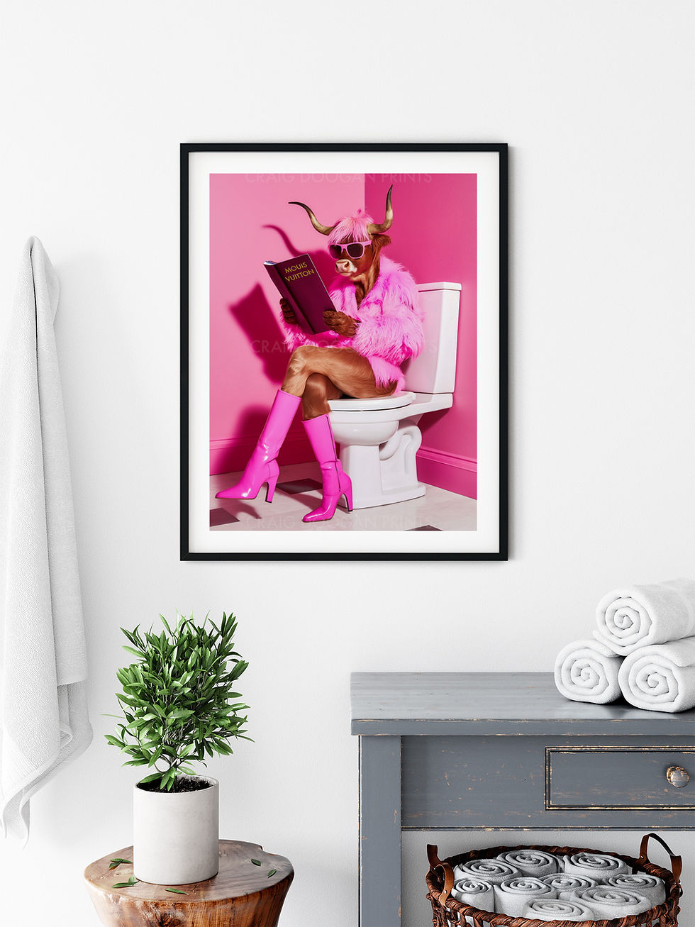 Thumbnail: Highland Cow on the Toilet Reading Menu Funny Scottish