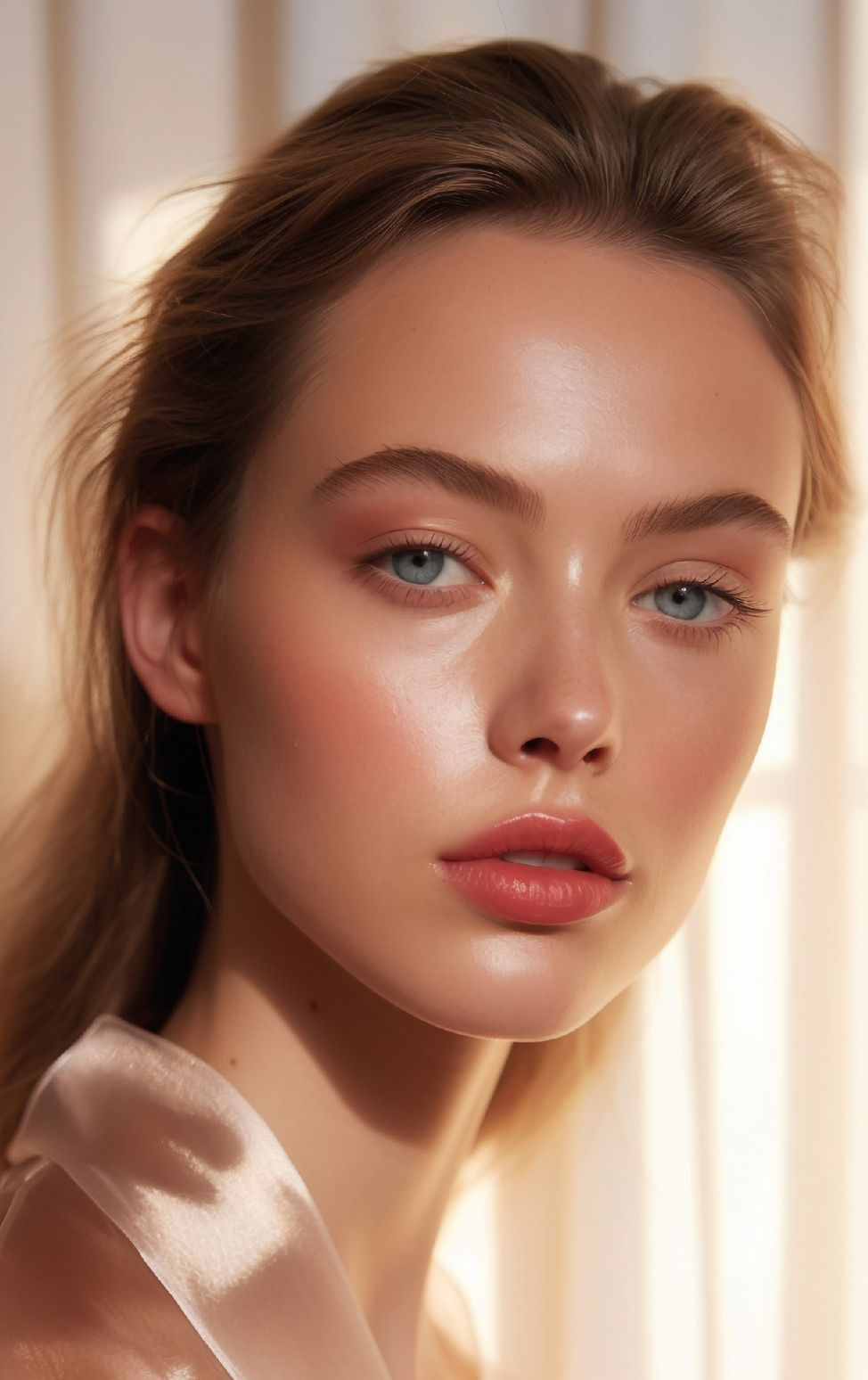 Frau mit strahlender, straffer und ebenmäßiger Haut nach einem chemischen Peeling