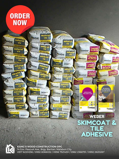 Weber Tai VIS Tile Adhesive and Weber Super Fine Skim Coat Supplier Metro Manila Malabon City