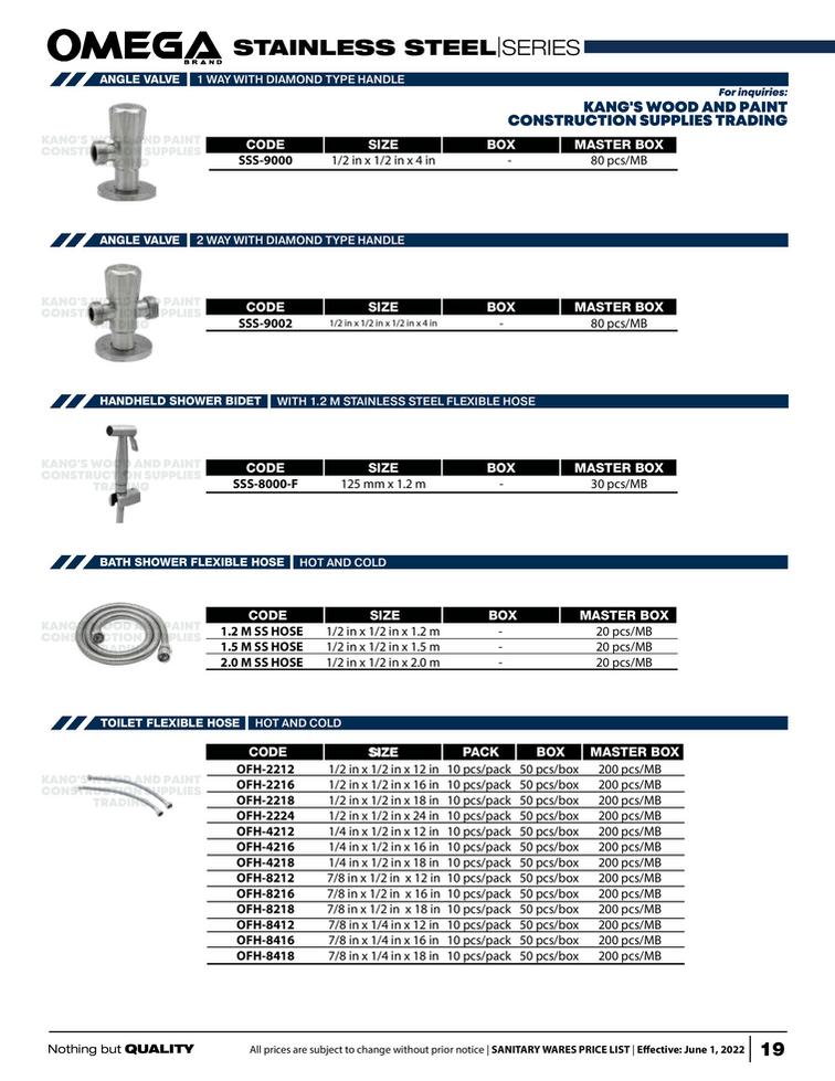 Stainless Steel Series by Omega Sanitary Wares page 5