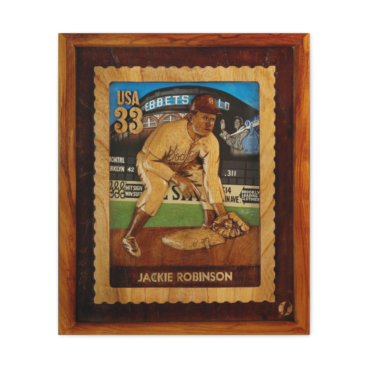 Canvas Jackie Stamp Wood