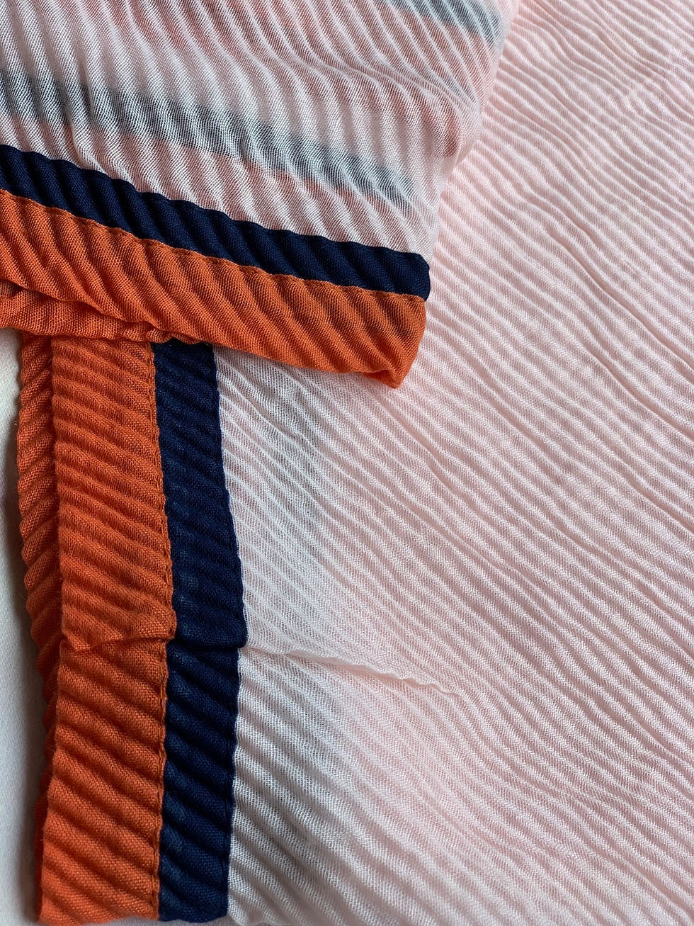 Thumbnail: Pleated border Cotton blend