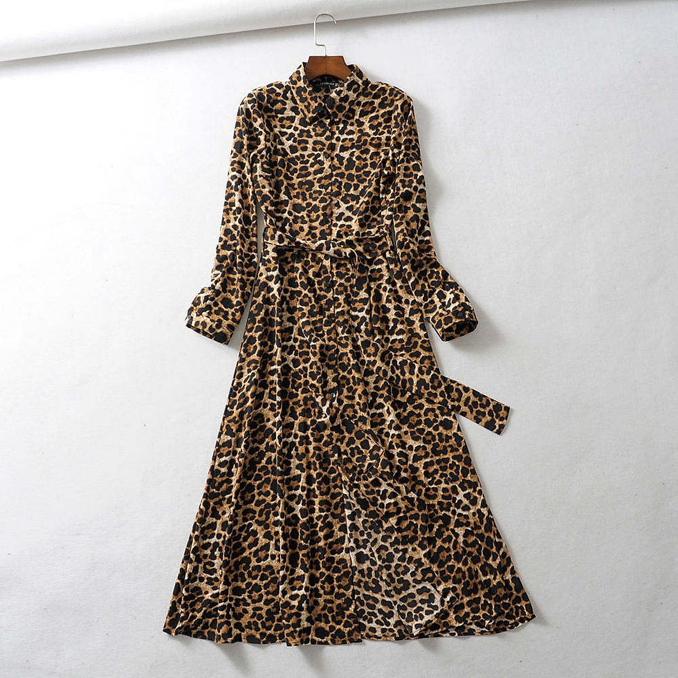 Thumbnail: Animal Print Long Blouse