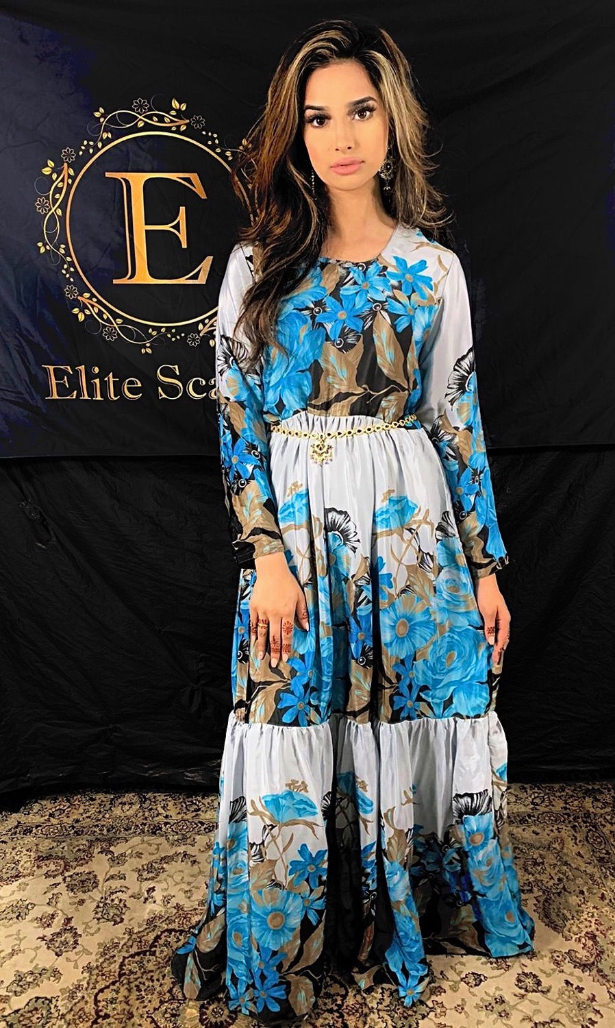 Thumbnail: Blue Blossoms Maxi Dress