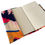 Thumbnail: Inside front cover of Bold Bloom notebook showing stitched fabric cover and paper folder pocket.
