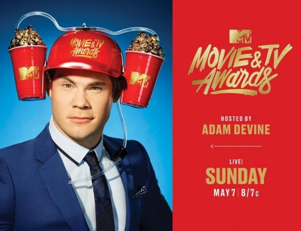 O ator Adam Devine como apresentador do MTV Movie & TV Awards 2017 | Foto: Divulgação