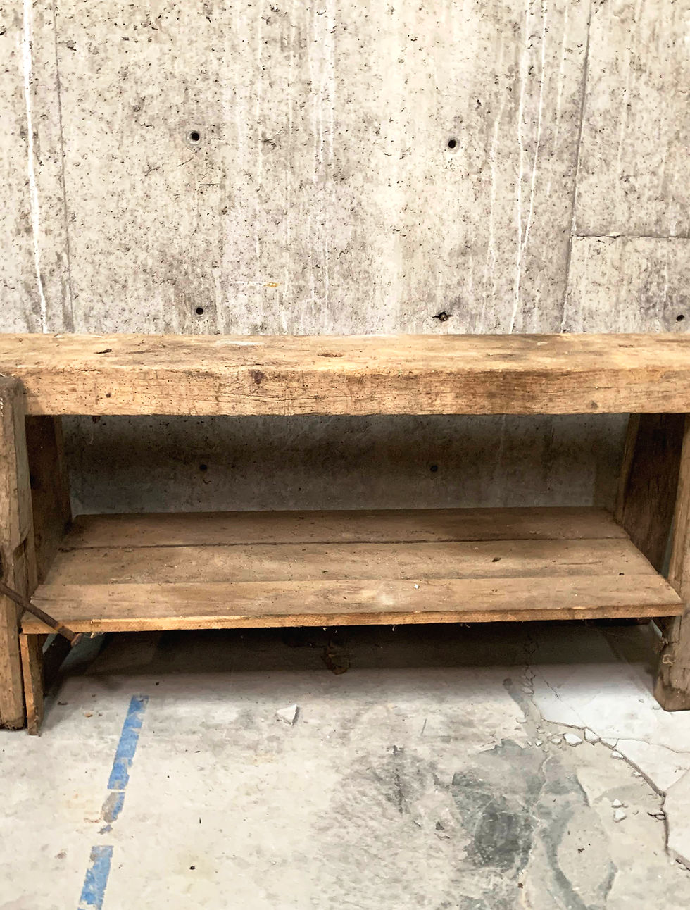 Thumbnail: French Etabli or Carpenter's Workbench With 3.75" Thick Plank Top